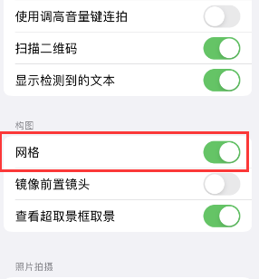 贞丰苹果手机维修网点分享iPhone如何开启九宫格构图功能 