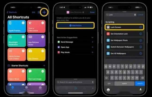 贞丰苹果14锁屏维修店分享iPhone14升级iOS16.4后如何创建锁屏快捷方式 